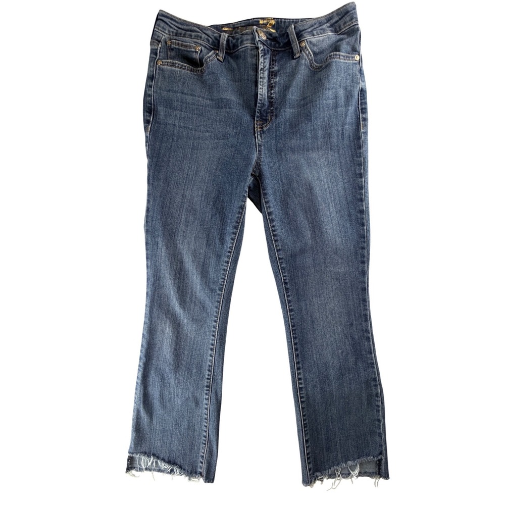 Seven7 Womens Jeans Size 6 Blue Raw Frayed Step Hem